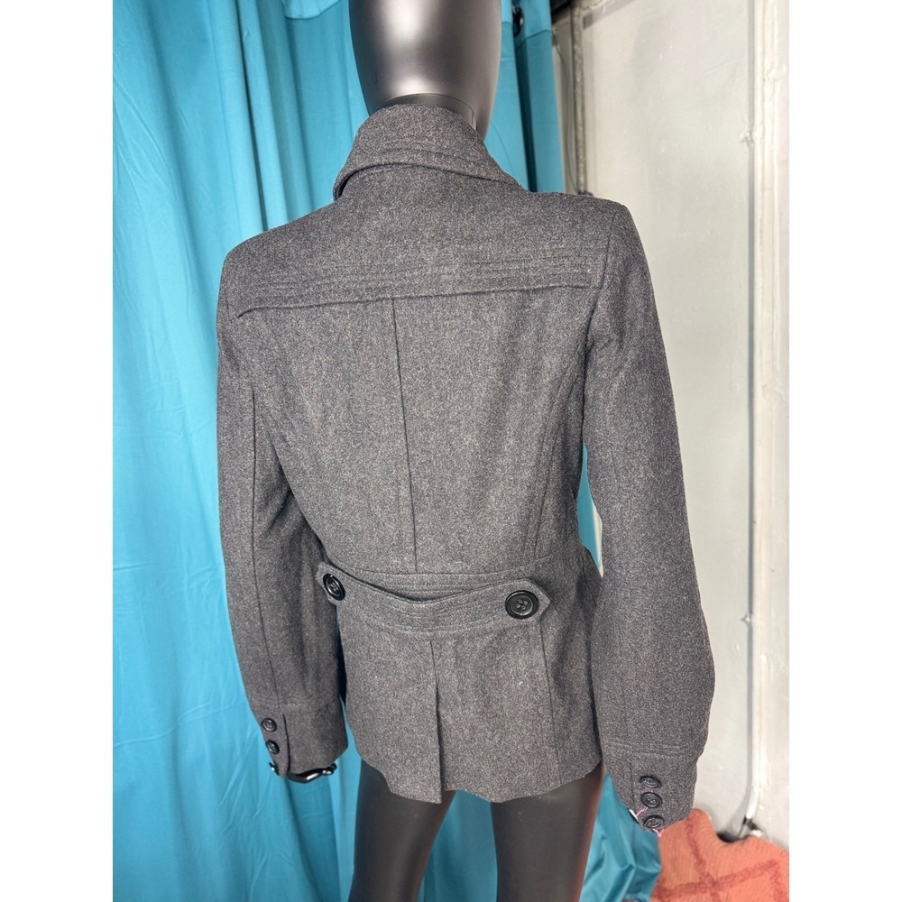 American Rag Co vtg Womens Double Breasted Peacoat Gray Wool Blend Size Medium - Picture 2 of 10